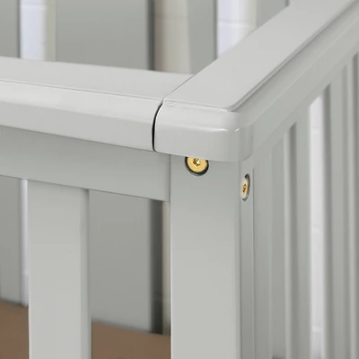 Cotton Candy Baby Crib 4 Heights With Toddler Rail - Soft Gray - South Shore 4 Cotton Candy Baby Crib 4 Heights With Toddler Rail - Soft Gray - South Shore - Image 2