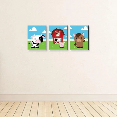 Big Dot Of Happiness Farm Animals - Barnyard Nursery Wall Art And Kids Room Decorations - Gift Ideas - 7.5 X 10 Inches - Set Of 3 Prints 4 Big Dot Of Happiness Farm Animals - Barnyard Nursery Wall Art And Kids Room Decorations - Gift Ideas - 7.5 X 10 Inches - Set Of 3 Prints - Image 2