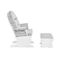 Suite Bebe Madison Glider And Ottoman - White Wood And Gray Fabric -Baby Products GUEST 04bee963 4306 425e 96ce f3fdfd951718