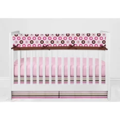 Bacati - Mod Dots Stripes Pink Fuschia Beige Chocolate 6 Pc Crib Bedding Set With Long Rail Guard Cover 16 Bacati - Mod Dots Stripes Pink Fuschia Beige Chocolate 6 Pc Crib Bedding Set With Long Rail Guard Cover -Baby Products GUEST 067d2170 be61 4aae bd7f b0188f3cc4a7