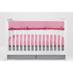 Bacati - Elephants Pink/Fuschia/Gray 10 Pc Crib Bedding Set With Long Rail Guard Cover -Baby Products GUEST 0a052e3f 15ca 4240 8953 14c7a6a02024