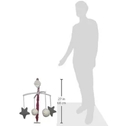 Bacati - Baseball Red/Grey Musical Mobile