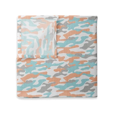 Jungle Safari Boys Aqua/Orange 2 Pack Muslin Swaddling Blanket 7 Jungle Safari Boys Aqua/Orange 2 Pack Muslin Swaddling Blanket - Image 5