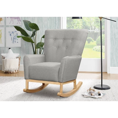 Delta Children Colby Rocking Chair - French Gray And Natural 4 Delta Children Colby Rocking Chair - French Gray And Natural - Image 2