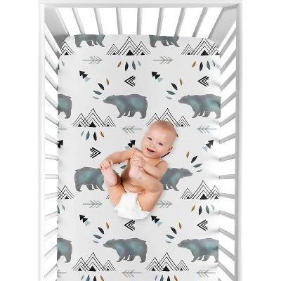 Sweet Jojo Designs Fitted Crib Sheet - Bear Mountain 5 Sweet Jojo Designs Fitted Crib Sheet - Bear Mountain - Image 3