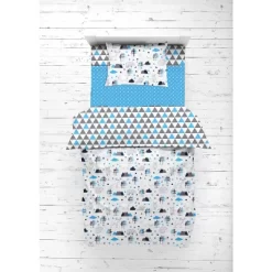 Bacati - Woodlands Aqua/Navy/Gray 4 Pc Toddler Bedding Set -Baby Products GUEST 0f9b4239 a751 4c8c 9cfa 4187094b7a1a