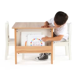 3pc Journey Collection Table And Book Rack With Chairs Natural/White - Humble Crew 12 3pc Journey Collection Table And Book Rack With Chairs Natural/White - Humble Crew -Baby Products GUEST 0fd0956f c507 4771 943b f2b2b5c18b69