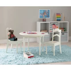 3pc Londyn Table And Chairs Set White - Powell -Baby Products GUEST 109b738b 5584 48fd 9863 686a09bf48c2