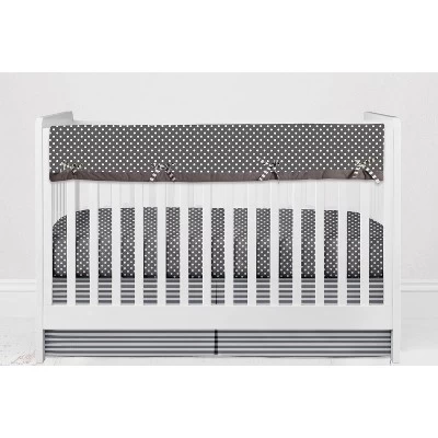 Bacati - Elephants White/Gray 10 Pc Crib Bedding Set With Long Rail Guard Cover 11 Bacati - Elephants White/Gray 10 Pc Crib Bedding Set With Long Rail Guard Cover - Image 9