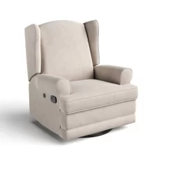 Storkcraft Serenity Wingback Upholstered Reclining Glider With USB Charging Port -Baby Products GUEST 12806544 e7cc 4963 a606 d8d5cf3ff020