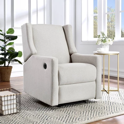 Suite Bebe Pronto Power Recliner Accent Chair - Buff Beige Fabric 3 Suite Bebe Pronto Power Recliner Accent Chair - Buff Beige Fabric