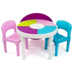 3pc Kids' 2 In 1 Round Activity Table With Chairs - Humble Crew 17 3pc Kids' 2 In 1 Round Activity Table With Chairs - Humble Crew -Baby Products GUEST 14419700 bcef 484a b35d 18ffd2827710