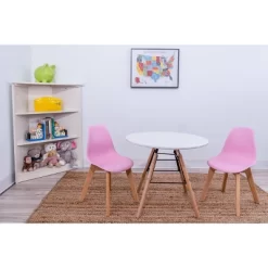 3pc Modern Kids' Round Table And Chair Set - Gift Mark -Baby Products GUEST 16f863ae af57 44ef 84cd cdf087215044