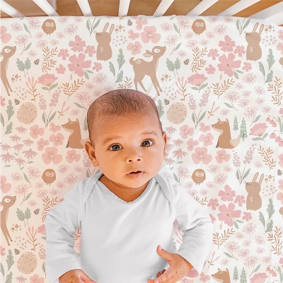 The Peanutshell Fairytale Forest Pink Crib Bedding Set, 3pc To 12 Pc, For Girls 5 The Peanutshell Fairytale Forest Pink Crib Bedding Set, 3pc To 12 Pc, For Girls - Image 3