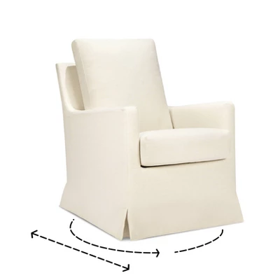 DaVinci Winnie Slipcover Swivel Glider - Vanilla 7 DaVinci Winnie Slipcover Swivel Glider - Vanilla - Image 5
