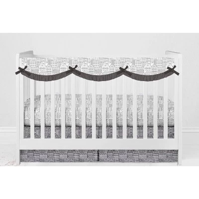 Bacati - Clouds In The City White/Gray 6 Pc Crib Bedding Set With Long Rail Guard Cover 9 Bacati - Clouds In The City White/Gray 6 Pc Crib Bedding Set With Long Rail Guard Cover - Image 7