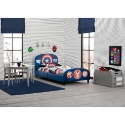 Twin Marvel Avengers Upholstered Bed - Delta Children