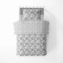 Bacati - Clouds In The City White Gray 3 Pc Toddler Bedding Sheet Set -Baby Products GUEST 22e5ac45 bfa9 48f0 922e b7de27a2581b