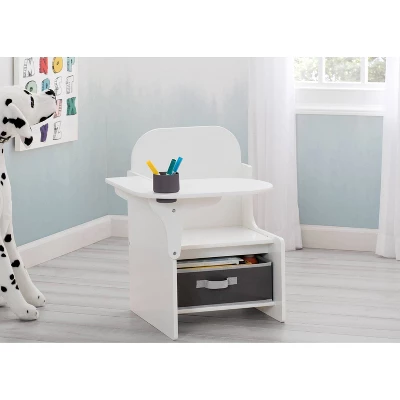 Delta Children MySize Chair Desk With Storage Bin - White 3 Delta Children MySize Chair Desk With Storage Bin - White