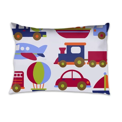 Bacati - Transportation Blue Red Green Navy Orange 3 Pc Toddler Sheet Set 5 Bacati - Transportation Blue Red Green Navy Orange 3 Pc Toddler Sheet Set - Image 3