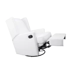 SECOND STORY HOME Hemingway Swivel Recliner Chair - White -Baby Products GUEST 24a85dca cc72 43da b6aa bac6dfbbf4ce