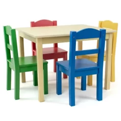 5pc Kids' Wood Table And Chair Set - Humble Crew -Baby Products GUEST 25402b54 531e 4ad7 b76e ee88cb41882d