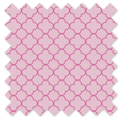 Bacati - Quatrefoil Pink Printed Crib Or Toddler Bed Skirt 5 Bacati - Quatrefoil Pink Printed Crib Or Toddler Bed Skirt - Image 3
