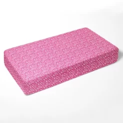 Bacati - Ikat Bright Pink Leopard Muslin 100 Percent Cotton Muslin Universal Baby US Standard Crib Or Toddler Bed Fitted Sheet