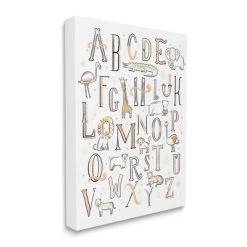Stupell Industries Nursery Animal Alphabet Chart Soft Orange White -Baby Products GUEST 260dc226 e845 4d48 9f2c 9e07c9556595