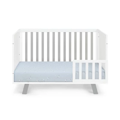 Suite Bebe Livia 3-in-1 Convertible Island Crib - White/Gray 4 Suite Bebe Livia 3-in-1 Convertible Island Crib - White/Gray - Image 2