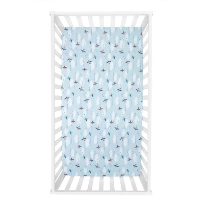 Sammy & Lou Airplanes Microfiber Crib Sheet - 2pk 6 Sammy & Lou Airplanes Microfiber Crib Sheet - 2pk - Image 4