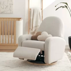 Babyletto Nami Electronic Recliner And Swivel Glider With USB Port And Light Wood Base -Baby Products GUEST 300c2e8b ad3c 4dc6 ba3b f80c3ed12931