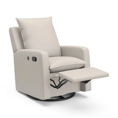 Storkcraft Timeless Side Lever Reclining Glider With USB Charging Port - Ivory 6 Storkcraft Timeless Side Lever Reclining Glider With USB Charging Port - Ivory - Image 4