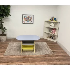 Oval Table With 2 Chairs And Storage Bins Gray/Yellow - Gift Mark -Baby Products GUEST 32e5af6b 6bd6 4e98 8075 bfd871fdff7a