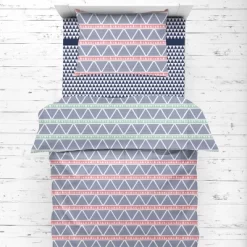 Bacati - Emma Coral/Mint/Navy Triangles Muslin 4 Pc Toddler Bedding Set 12 Bacati - Emma Coral/Mint/Navy Triangles Muslin 4 Pc Toddler Bedding Set -Baby Products GUEST 35a92a07 b3ed 4e42 b17a 01f61042d2d1