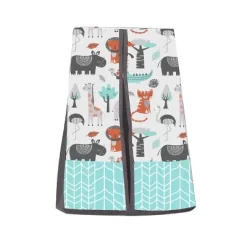 Bacati - Jungle Safari Aqua Orange Gray 4 Pc Cotton Crib Bedding Set With Diaper Caddy 13 Bacati - Jungle Safari Aqua Orange Gray 4 Pc Cotton Crib Bedding Set With Diaper Caddy -Baby Products GUEST 38724ad0 6212 4d26 ba19 4f7d152df5d5