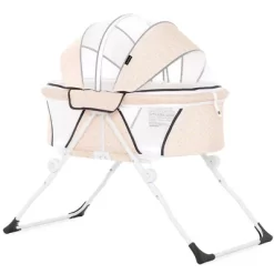 Dream On Me Karley Plus Portable Bassinet With Removable Canopy And Folding Legs