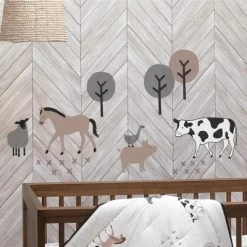 Lambs & Ivy Baby Farm Animals 5-Piece White/Taupe Baby Crib Bedding Set 18 Lambs & Ivy Baby Farm Animals 5-Piece White/Taupe Baby Crib Bedding Set -Baby Products GUEST 38d4fcda bbe2 4cdc 8a9e cc092d392349