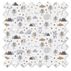 Bacati - Woodland Forest Animals Gray Beige 100 Percent Cotton Universal Baby US Standard Crib Or Toddler Bed Fitted Sheet -Baby Products GUEST 38d7a728 e775 460a a1ed 8a2b819c4104