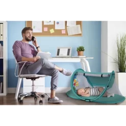 KidCo PeaPod Camp Lightweight Pop Up Child Portable Travel Bed Tent Extension With Retractable Sun Shade, Storage Pocket, And Carry Bag -Baby Products GUEST 39a143fc 2797 4c93 bfad 041e607c8e61