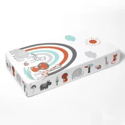 Bacati - Jungle Safari Aqua Orange Gray 4 Pc Cotton Crib Bedding Set With Diaper Caddy 11 Bacati - Jungle Safari Aqua Orange Gray 4 Pc Cotton Crib Bedding Set With Diaper Caddy -Baby Products GUEST 39c57636 48fe 4506 a321 363ae52a0bd2