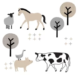 Lambs & Ivy Baby Farm Animals 5-Piece White/Taupe Baby Crib Bedding Set 17 Lambs & Ivy Baby Farm Animals 5-Piece White/Taupe Baby Crib Bedding Set -Baby Products GUEST 3f0c284d fb7e 402d 8968 399ee4b77e28