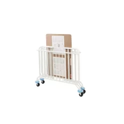L.A. Baby Holiday Mini/Portable Folding Metal Crib - White