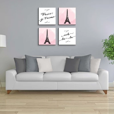 Big Dot Of Happiness Paris, Ooh La La - Kids Room, Nursery Decor And Home Decor - 11 X 11 Inches Kids Wall Art - Set Of 4 Prints 5 Big Dot Of Happiness Paris, Ooh La La - Kids Room, Nursery Decor And Home Decor - 11 X 11 Inches Kids Wall Art - Set Of 4 Prints - Image 3