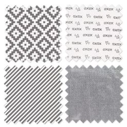 Bacati - Love Gray/Silver 4 Pc Crib Bedding Set With Diaper Caddy -Baby Products GUEST 4ce81063 307f 494c 856d 547d9333157e