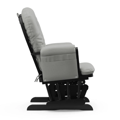 Storkcraft Hoop Glider And Ottoman - Black Frame/Light Gray Fabric 10 Storkcraft Hoop Glider And Ottoman - Black Frame/Light Gray Fabric - Image 8