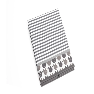 Bacati - Elephants White/Gray Collapsible Laundry Hamper 4 Bacati - Elephants White/Gray Collapsible Laundry Hamper - Image 2