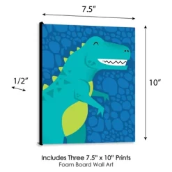 Big Dot Of Happiness Roar Dinosaur - Dino Mite T-Rex Nursery Wall Art And Kids Room Decorations - Gift Ideas - 7.5 X 10 Inches - Set Of 3 Prints -Baby Products GUEST 4f3f1710 9751 4c5e be78 d7400349ba5b