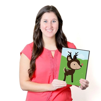 Big Dot Of Happiness Woodland Creatures - Gender Neutral Forest Animal Nursery Wall Art & Kids Room Decor - 7.5 X 10 Inches - Set Of 3 Prints 6 Big Dot Of Happiness Woodland Creatures - Gender Neutral Forest Animal Nursery Wall Art & Kids Room Decor - 7.5 X 10 Inches - Set Of 3 Prints - Image 4