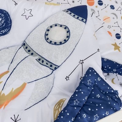Sammy & Lou Cosmic Rocket Crib Bedding Set - 4pc 8 Sammy & Lou Cosmic Rocket Crib Bedding Set - 4pc - Image 6
